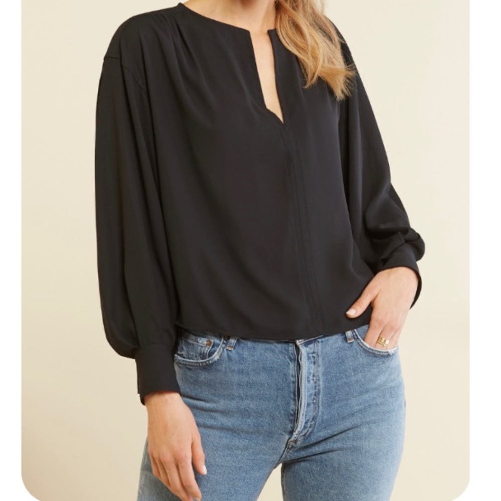 ✨Allison Joy Tess Blouson Sleeve Top✨ sz. L NWT